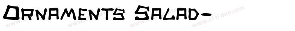 Ornaments Salad字体转换